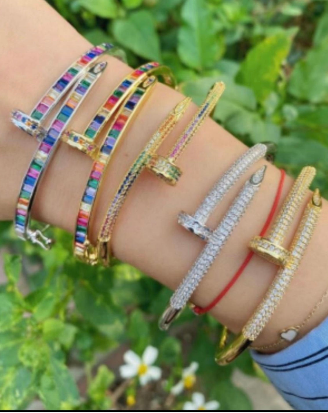 Nail bracelet - gold