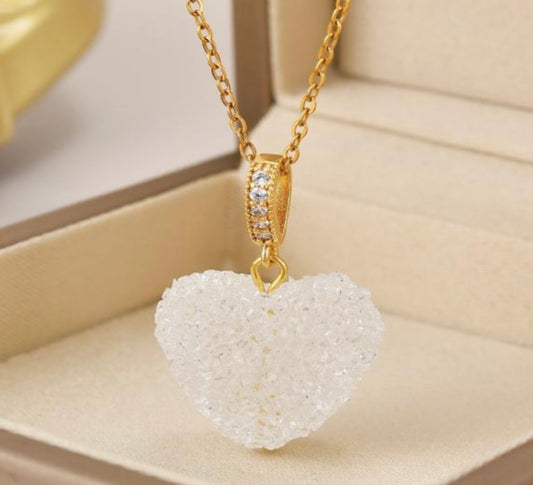 Fizzy heart pendant