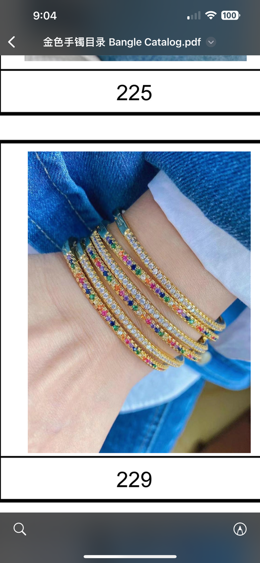 Multicoloured thin bracelet