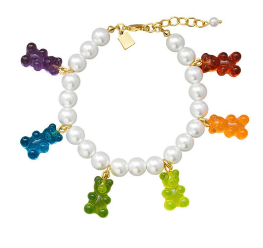 Pearly bear bracelet