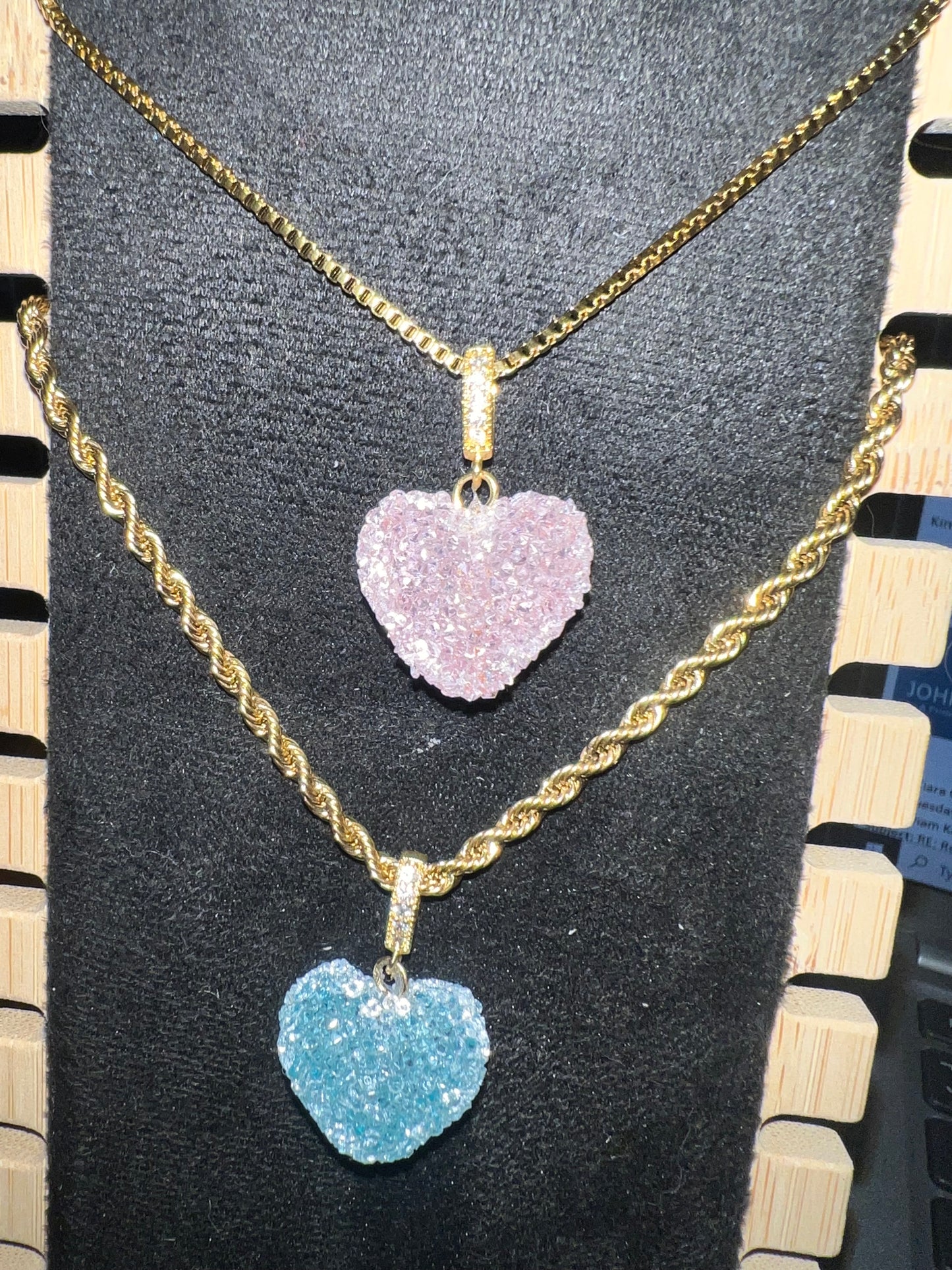 Fizzy heart pendant