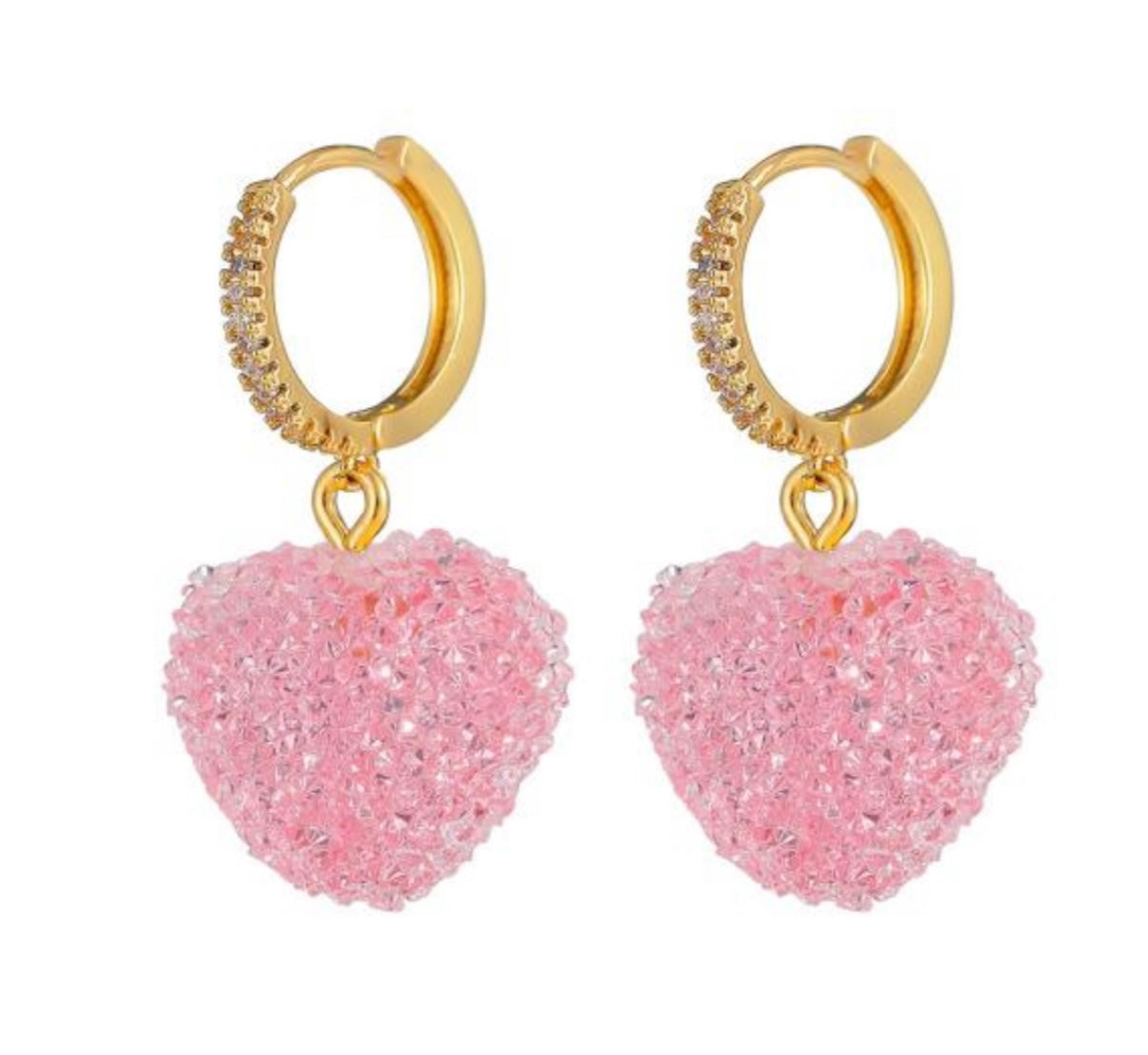 Fizzy heart earrings