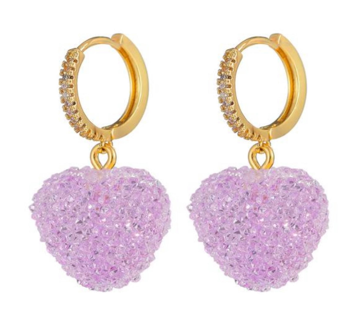 Fizzy heart earrings