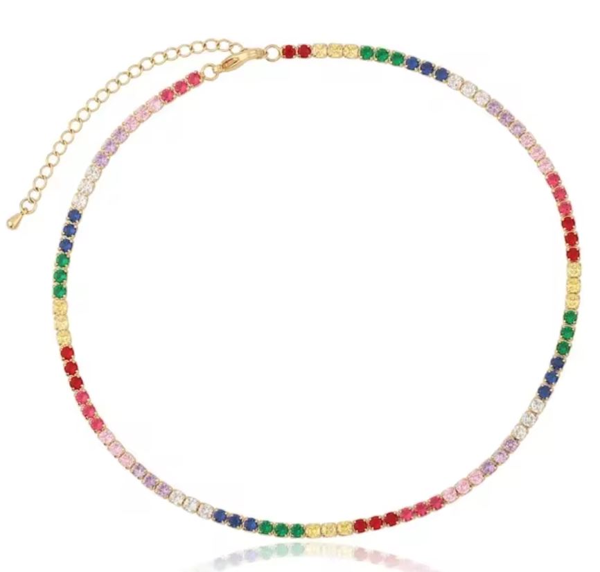 Rainbow diamond necklace - 3 options